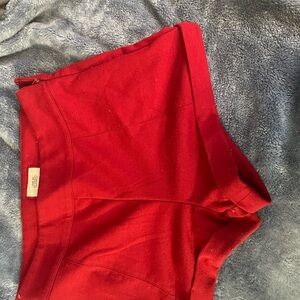 Red High Waist Shorts
